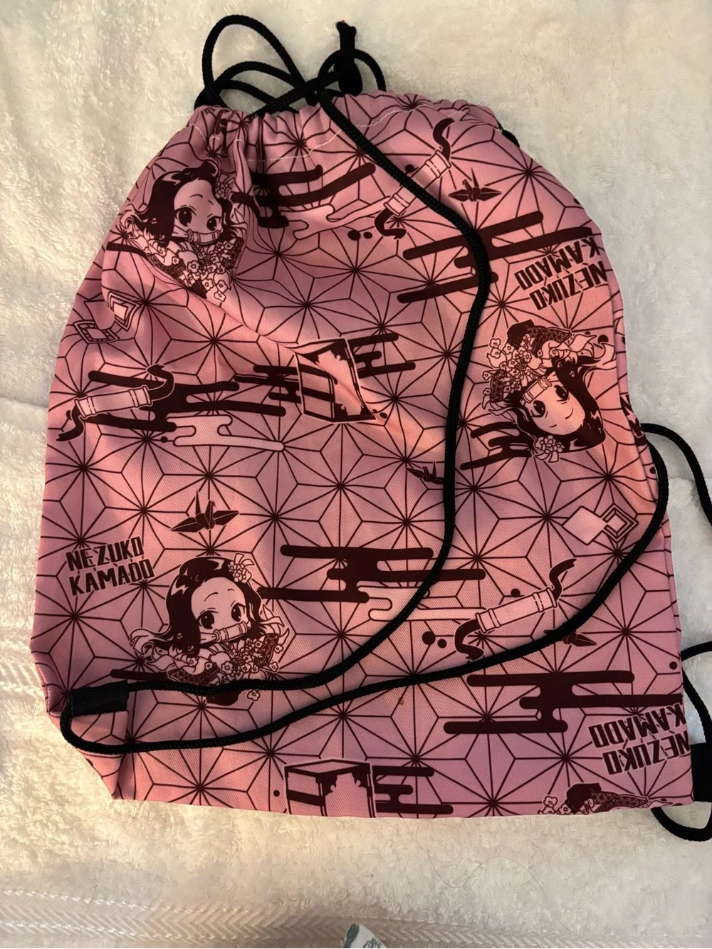 Demon Slayer - Nezuko - Pink Anime Drawstring Backpack - perfect condition